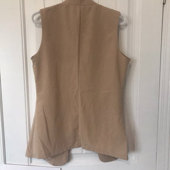 SHEIN Notched Detail Open Front Vest Blazer - Picture 2 of 2